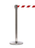 QueueMaster 550 – Polished Stainless / Red/White Diagonal