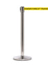 QueueMaster 550 – Polished Stainless / Yellow DANGER-FORKLIFT TRUCKS