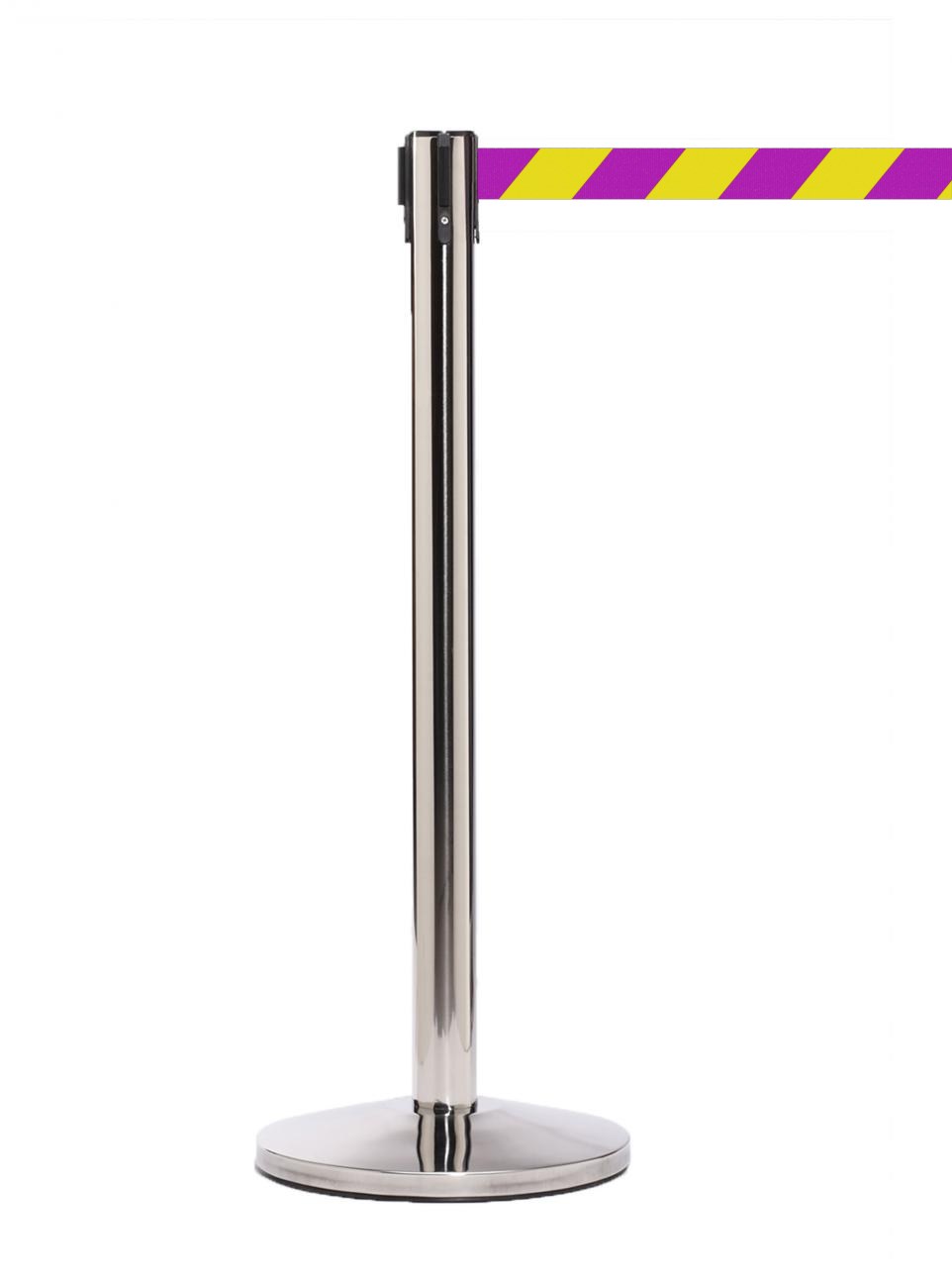 QueueMaster 550 – Polished Stainless / Yellow/Magenta Diagonal