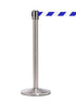 QueueMaster 550 – Satin Stainless / Blue/White Diagonal
