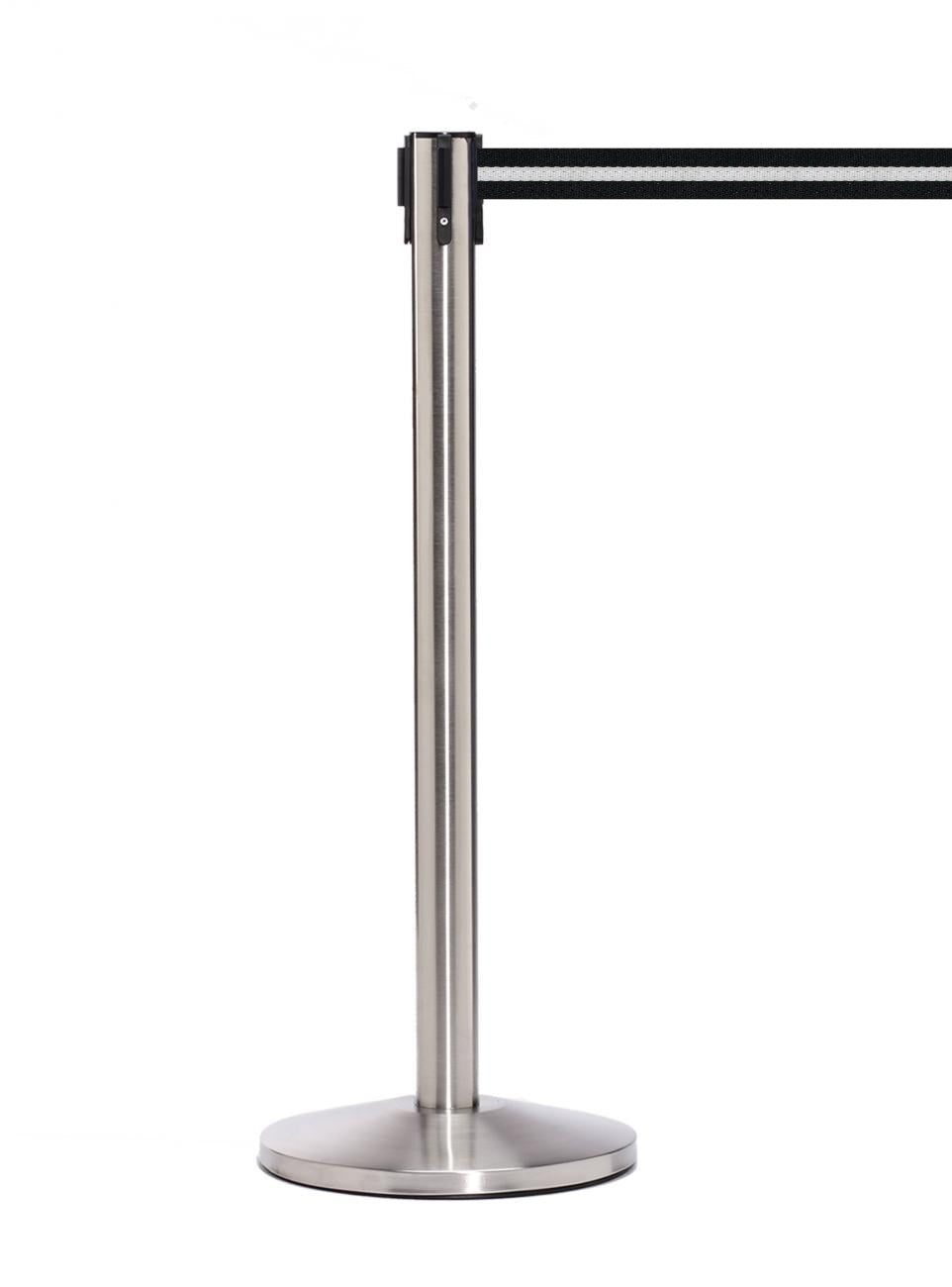 QueueMaster 550 – Satin Stainless / Black/White Stripe