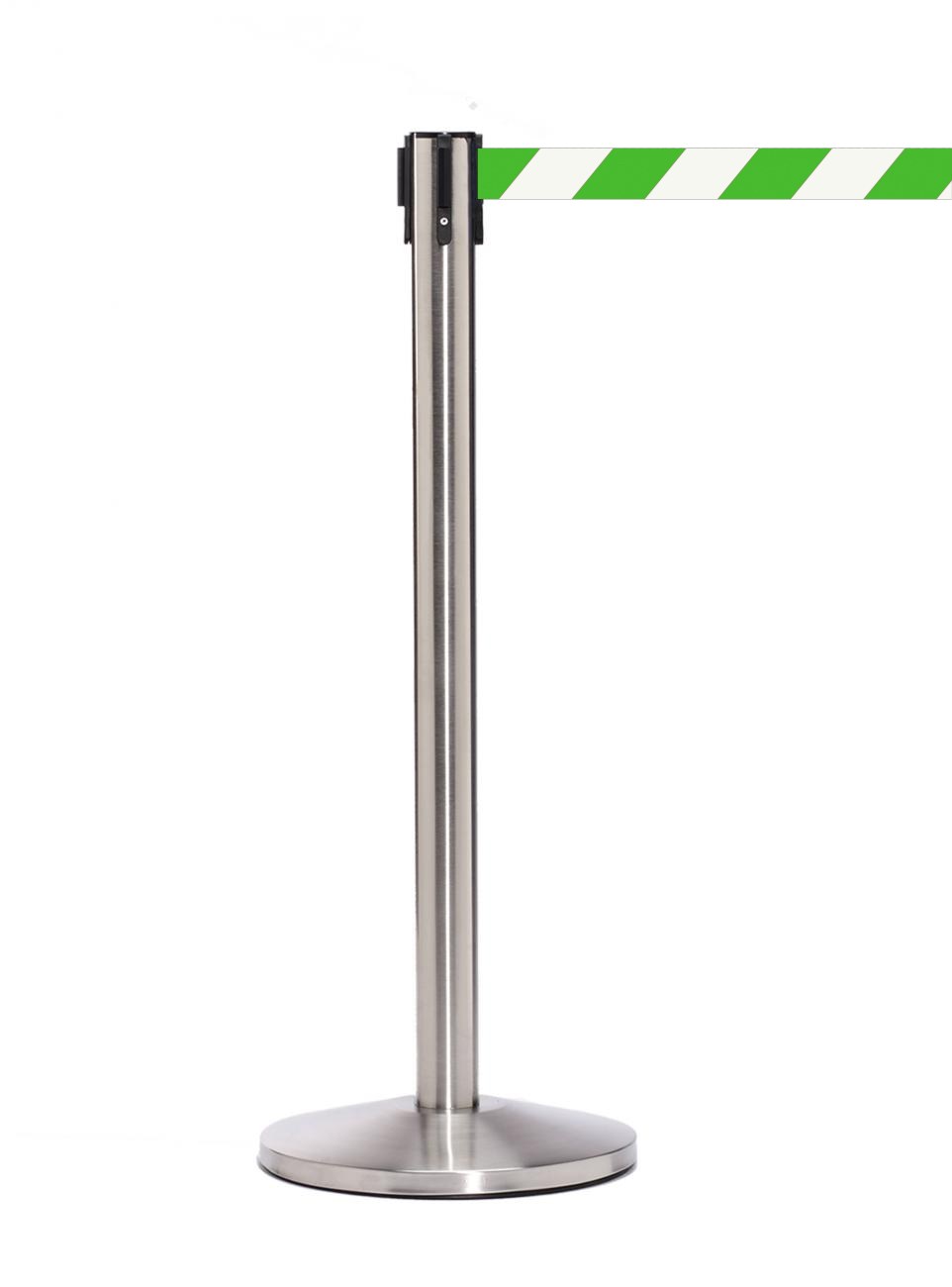 QueueMaster 550 – Satin Stainless / Green/White Diagonal