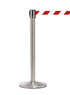 QueueMaster 550 – Satin Stainless / Red/White Diagonal