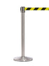QueueMaster 550 – Satin Stainless / Yellow/Black Diagonal