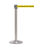 QueueMaster 550 – Satin Stainless / Yellow CAUTION-DO NOT ENTER