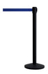 Queueway Retractable Belt Stanchion – Black / Blue