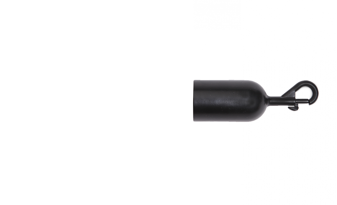 Crowd Control Barrier Stanchions 1.5" Rope Snap End – Black