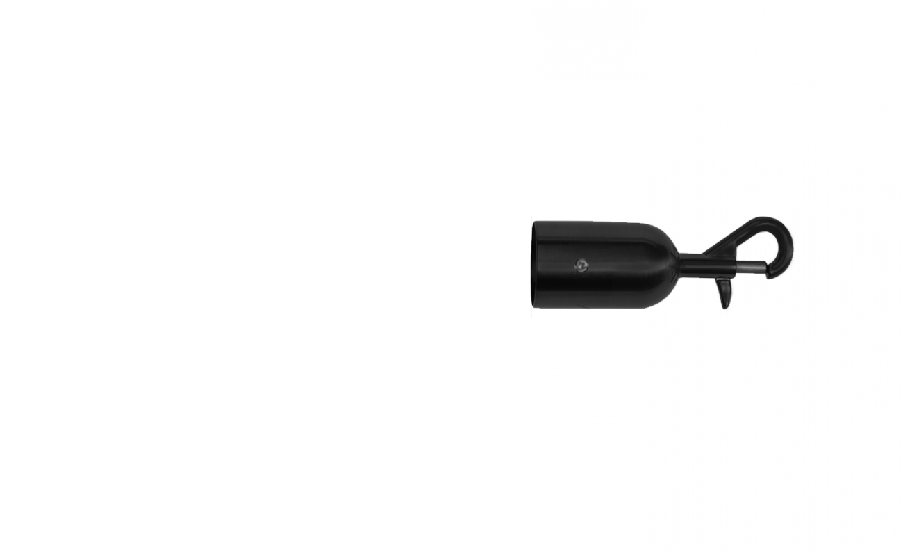 Crowd Control Barrier Stanchions 1" Rope Slide Snap End – Black