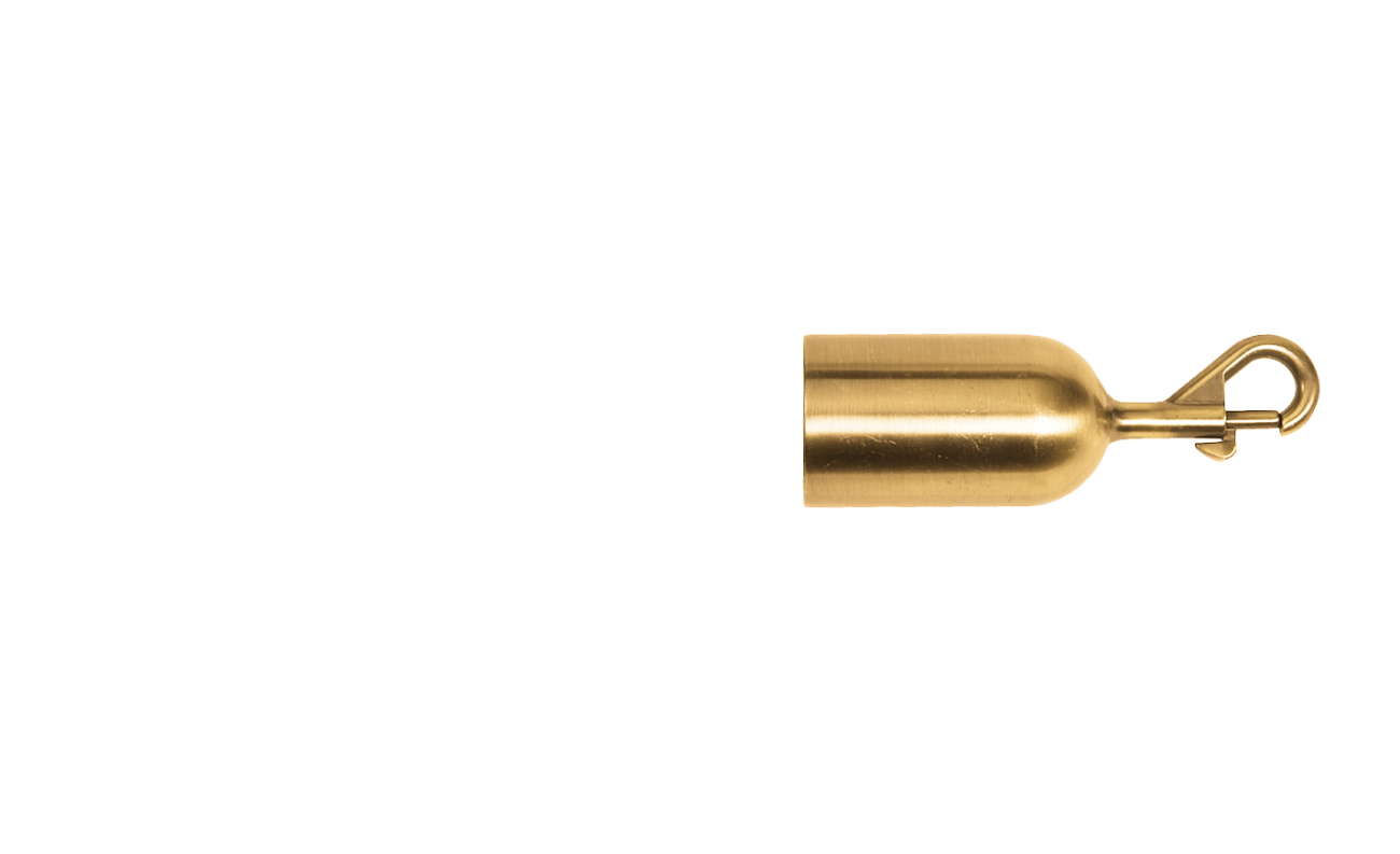 Crowd Control Barrier Stanchions 1.5" Rope Snap End – Satin Brass