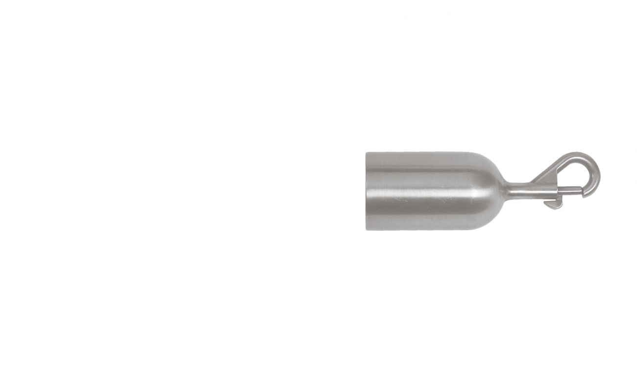 Crowd Control Barrier Stanchions 1.5" Rope Snap End – Satin Chrome