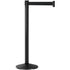 Prime HD Black Aluminum (Outdoor-Ready) Crowd Control Stanchion Barrier with 10' Retractable Belt