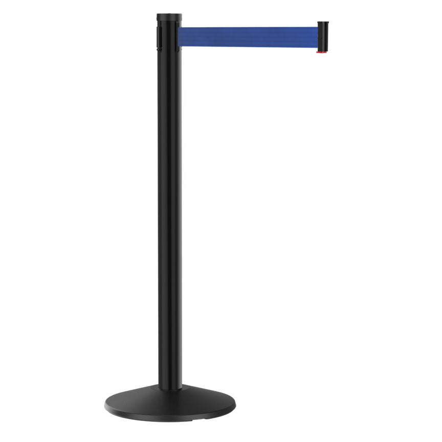 Retracta-Belt® 300 Series Black Aluminum Crowd Control Stanchion
