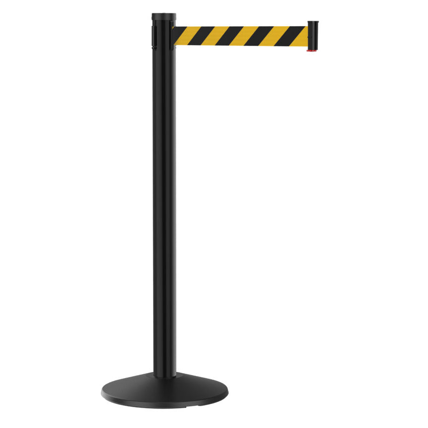 Retracta-Belt® 300 Series Black Aluminum Crowd Control Stanchion