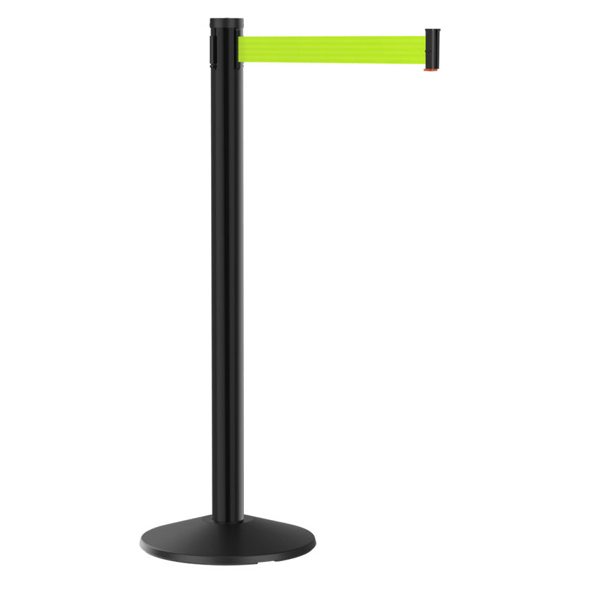 Retracta-Belt® 300 Series Black Aluminum Crowd Control Stanchion