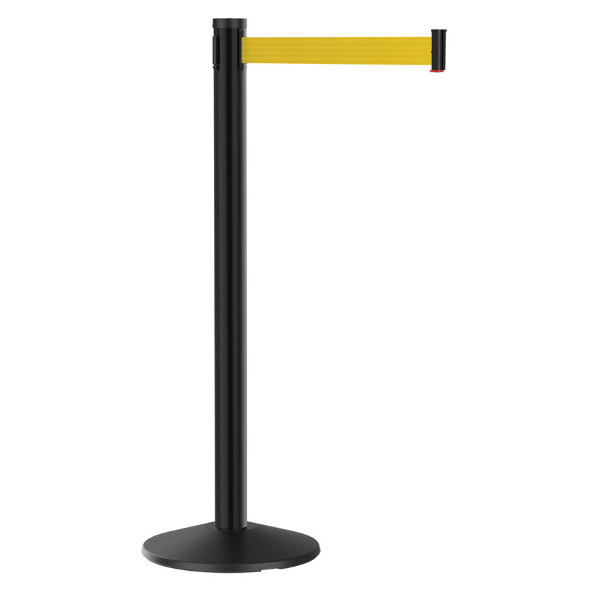 Retracta-Belt® 300 Series Black Aluminum Crowd Control Stanchion