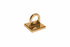 Crowd Control Barrier Stanchions Wall Plate Medium for 1 or 2 Rope Hoo – Polished Brass