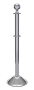 Portable Post and Rope Stanchion | Lavi - PO - Polished Stainless - 12" Rounded · Double-line (ADA)