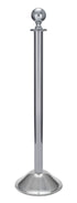 Portable Post and Rope Stanchion | Lavi - PO - Polished Stainless - 12" Rounded · Single line