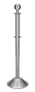 Portable Post and Rope Stanchion | Lavi - SA - Satin Stainless - 12" Rounded · Double-line (ADA)