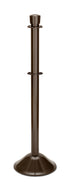 Portable Post and Rope Stanchion | Lavi - SB - Statuary Bronze - 12" Rounded · Double-line (ADA)