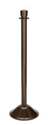 Portable Post and Rope Stanchion | Lavi - SB - Statuary Bronze - 12" Rounded · Single line