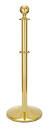 Portable Post and Rope Stanchion | Lavi - BC - Brass Clear Coat - 14" Sloped · Double-line (ADA)