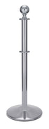 Portable Post and Rope Stanchion | Lavi - PO - Polished Stainless - 14" Sloped · Double-line (ADA)