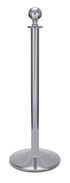 Portable Post and Rope Stanchion | Lavi - PO - Polished Stainless - 14" Sloped · Single line