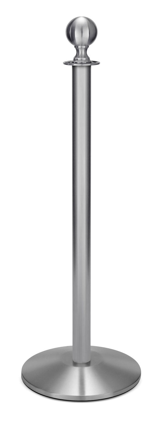 Portable Post and Rope Stanchion | Lavi - SA - Satin Stainless - 14" Sloped · Single line