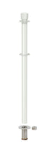 Removable Post and Rope Stanchion | Lavi - LW - Lavi White - 545 - Satin Floor Socket · Double-line (ADA)