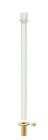 Removable Post and Rope Stanchion | Lavi - LW - Lavi White - B45 - Brass Floor Socket · Single line