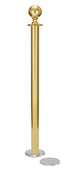 Magnetic Post and Rope Stanchion | Lavi - PB - Polished Brass - 5.5" Carpet Magnetic · Single line