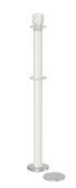 Magnetic Post and Rope Stanchion | Lavi - LW - Lavi White - 5.5" Carpet Magnetic · Double-line (ADA)