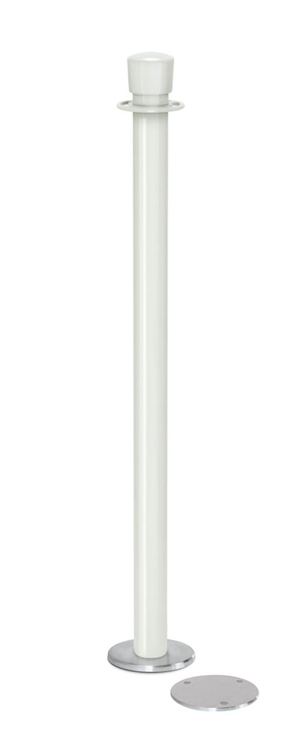 Magnetic Post and Rope Stanchion | Lavi - LW - Lavi White - 5.5" Carpet Magnetic · Single line
