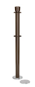 Magnetic Post and Rope Stanchion | Lavi - SB - Statuary Bronze - 5.5" Carpet Magnetic · Double-line (ADA)