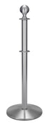 Portable Post and Rope Stanchion | Lavi - SA - Satin Stainless - 14" Galvanized Sloped · Double-line (ADA)