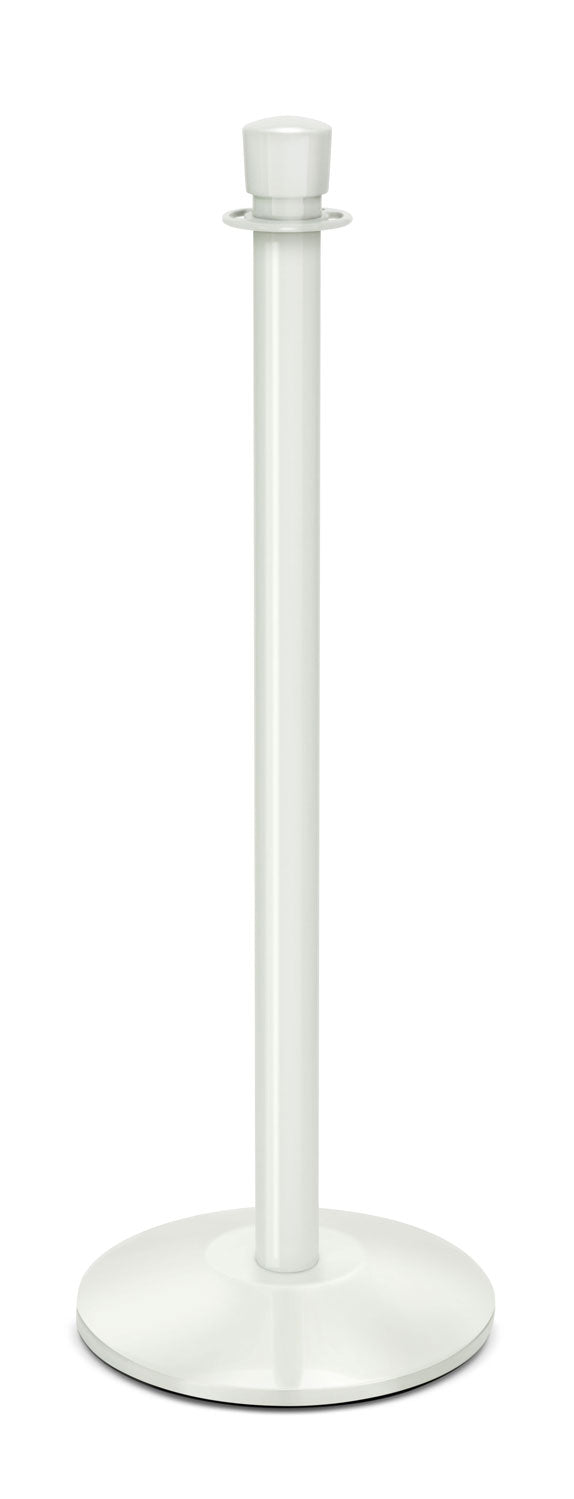 Portable Post and Rope Stanchion | Lavi - LW - Lavi White - 14" Galvanized Sloped · Single line