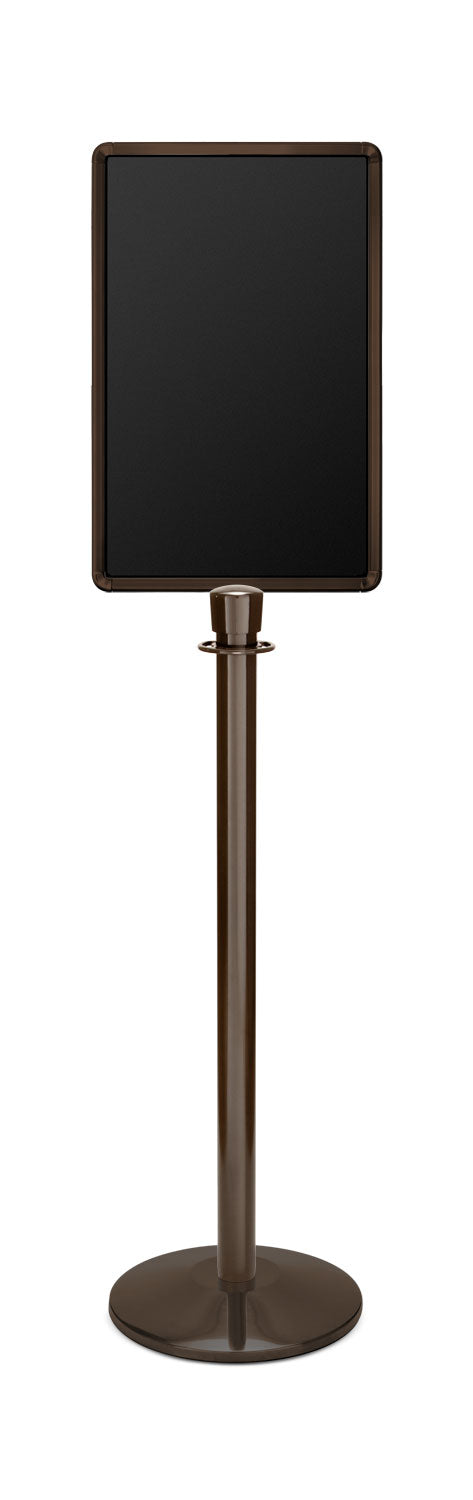 Portable Traditional Sign Stand | Lavi - SB - Statuary Bronze - 14 x 22 · Vertical · Slotted