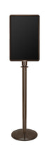 Portable Traditional Sign Stand | Lavi - SB - Statuary Bronze - 14 x 22 · Vertical · Slotted