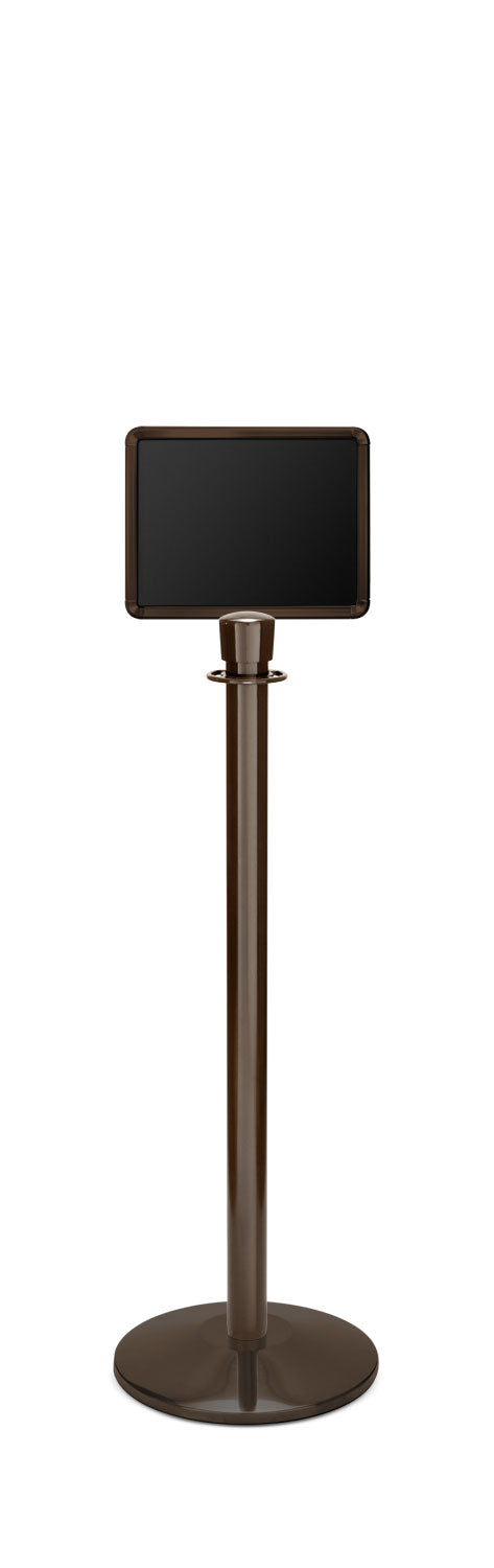Portable Traditional Sign Stand | Lavi - SB - Statuary Bronze - 8.5 x 11 · Horizontal · Closed frame