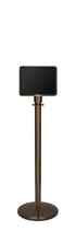 Portable Traditional Sign Stand | Lavi - SB - Statuary Bronze - 8.5 x 11 · Horizontal · Slotted