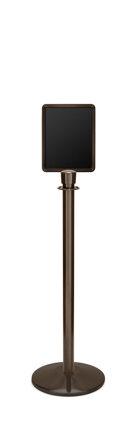 Portable Traditional Sign Stand | Lavi - SB - Statuary Bronze - 8.5 x 11 · Vertical · Slotted