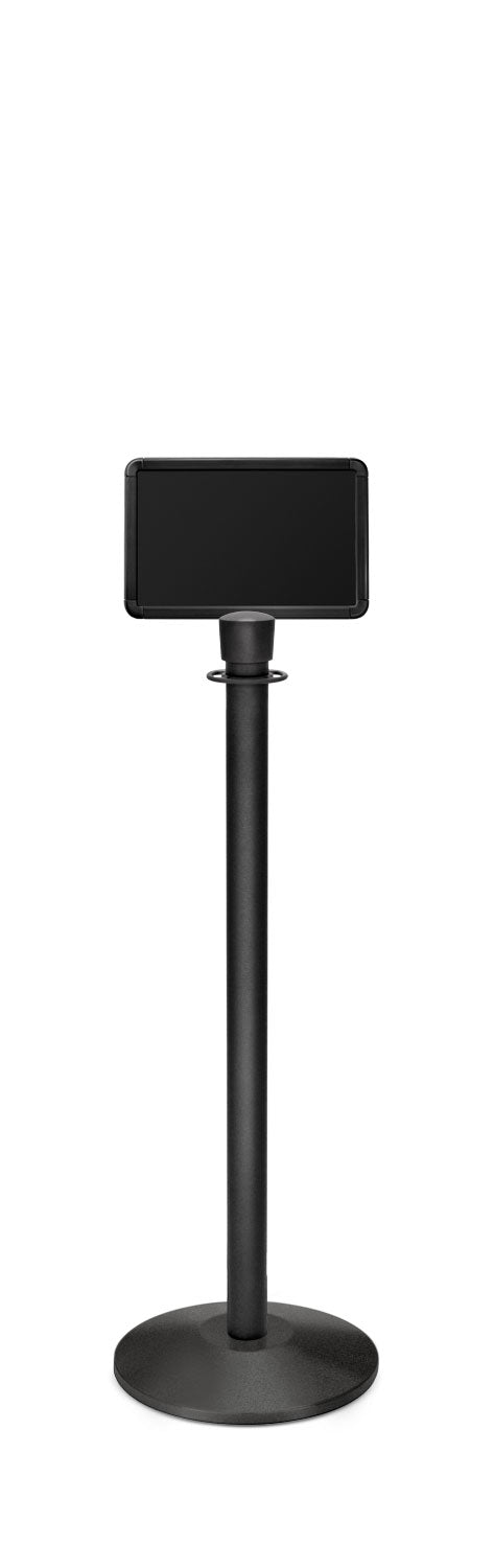 Portable Traditional Sign Stand | Lavi - WB - Wrinkle Black - 7 x 11 · Horizontal · Slotted