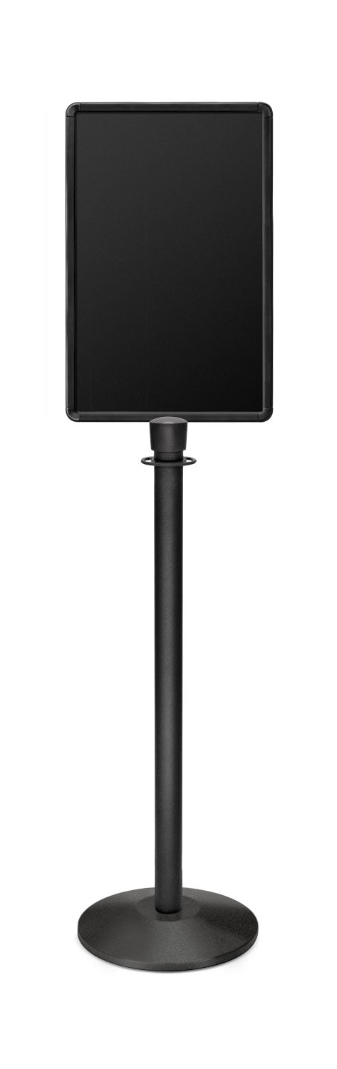 Portable Traditional Sign Stand | Lavi - WB - Wrinkle Black - 14 x 22 · Vertical · Closed frame