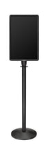 Portable Traditional Sign Stand | Lavi - WB - Wrinkle Black - 14 x 22 · Vertical · Slotted