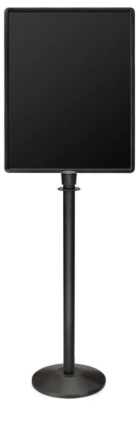 Portable Traditional Sign Stand | Lavi - WB - Wrinkle Black - 22 x 28 · Vertical · Closed frame