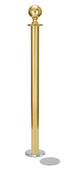 Magnetic Post and Rope Stanchion | Lavi - BC - Brass Clear Coat - 5.5" Magnetic · Single line