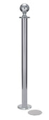 Magnetic Post and Rope Stanchion | Lavi - PO - Polished Stainless - 5.5" Magnetic · Single line