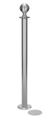 Magnetic Post and Rope Stanchion | Lavi - SA - Satin Stainless - 5.5" Magnetic · Single line