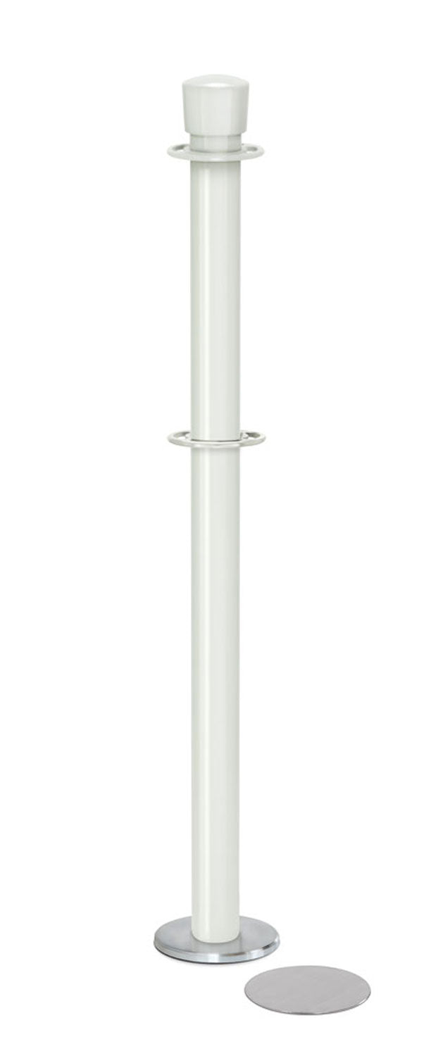 Magnetic Post and Rope Stanchion | Lavi - LW - Lavi White - 5.5" Magnetic · Double-line (ADA)